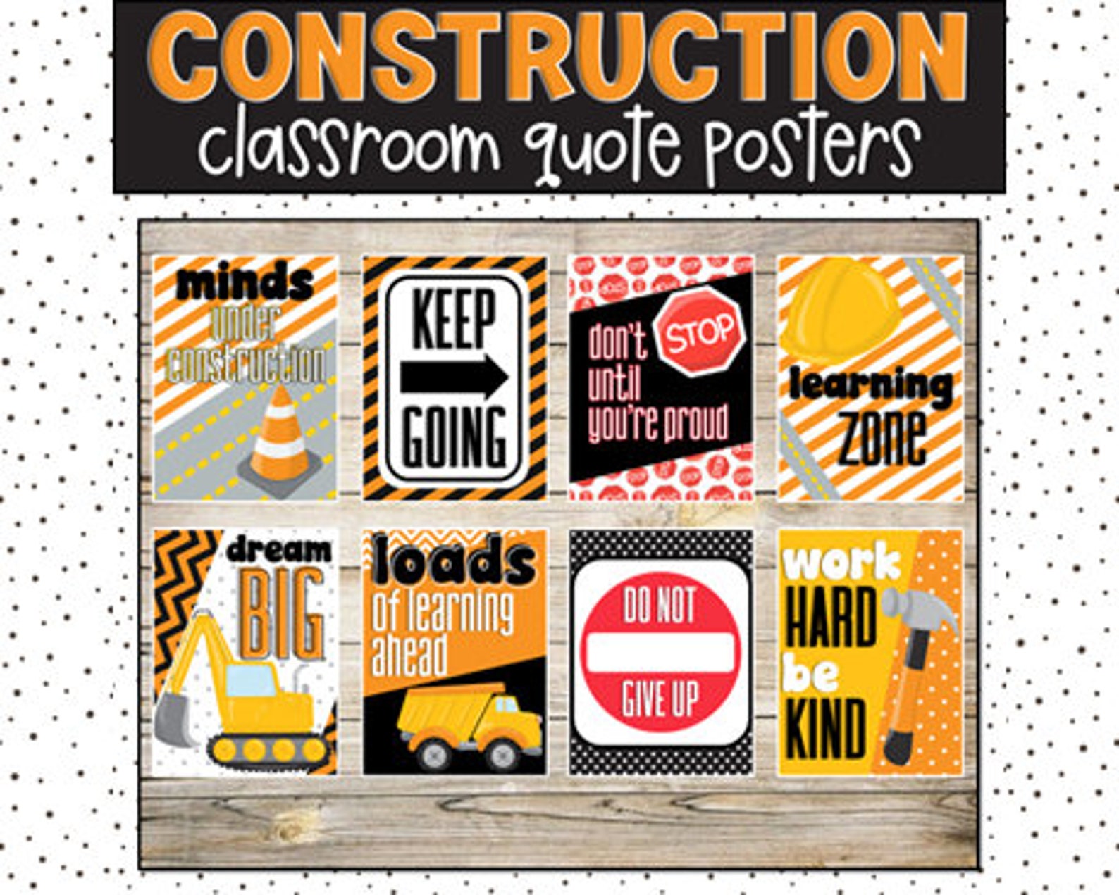 Construction Growth Mindset Classroom Posters, Classroom Decorations ...