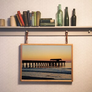 IMPRESIÓN DIGITAL, foto de Tybee Island Georgia Pier al atardecer, hermoso, colorido, costero, océano, isla, muelle, playa, agua imagen 6