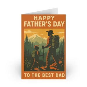 Cartes de voeux pour la fête des pères - Joyeuse fête des pères, jeu de cartes, aventure en plein air, cadeau pour papa, amoureux de la nature
