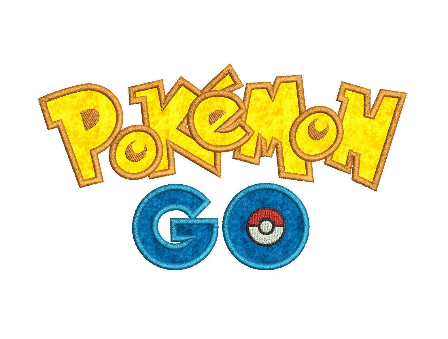Pokemon Go Logo Applique Design Etsy