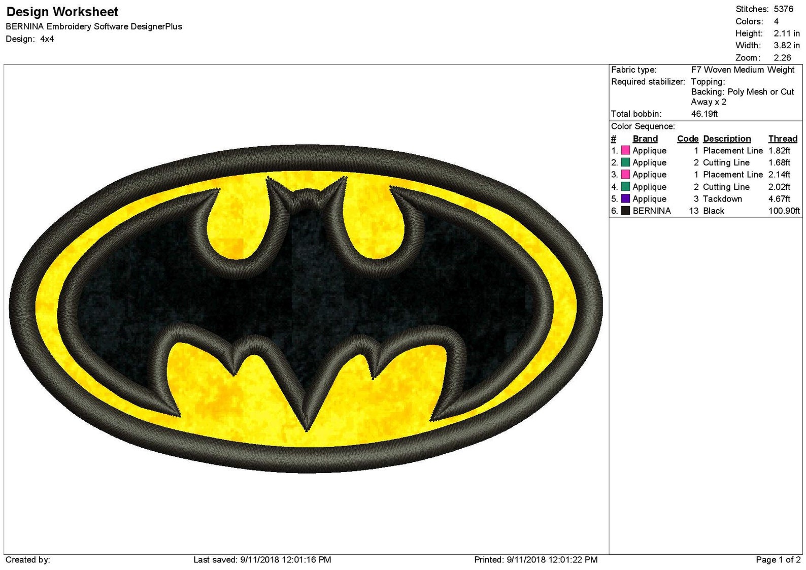 Batman Applique Design Etsy