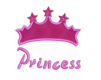 Princess Crown Applique Design