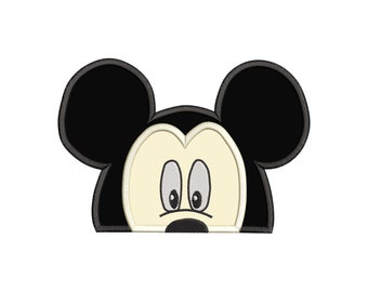 Head Mickey Mouse Applique Embroidery Design