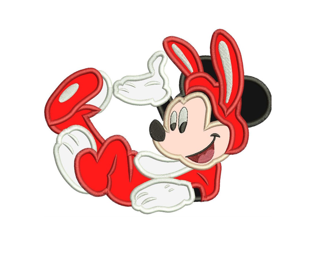 Mickey Bunny Applique Design - Etsy