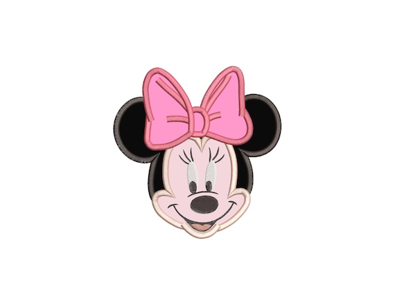 Head Minnie Mouse Applique Design Etsy UK