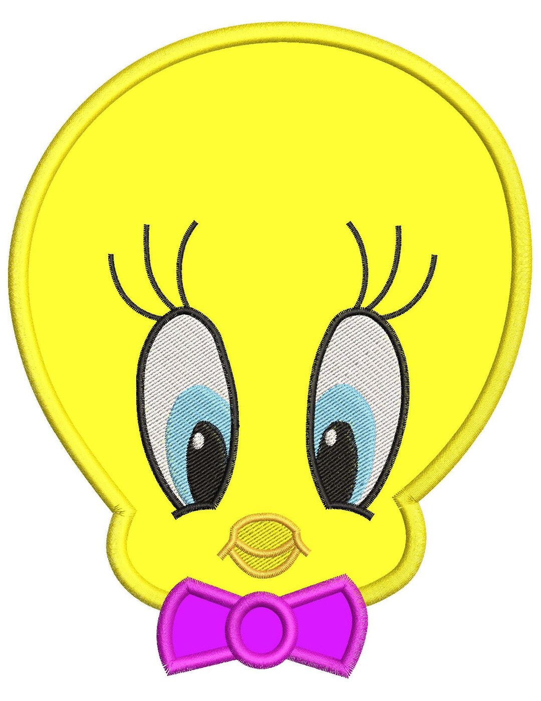 Tweety Head Applique Embroidery Design - Etsy
