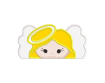 Head Angel Applique Embroidery Design