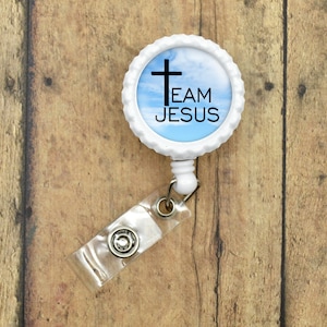 Team Jesus - Weißer Einziehbarer Ausweishalter