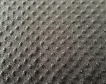 Tela polar de lunares negros Minky: 60" de ancho, material de manta suave