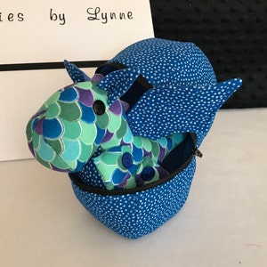 Stuffed Baby Dragon Hatchling with Separate Zipper Egg - Christmas Stocking Stuffer, Easter Basket Filler - Birthday - MADE TO ORDER!