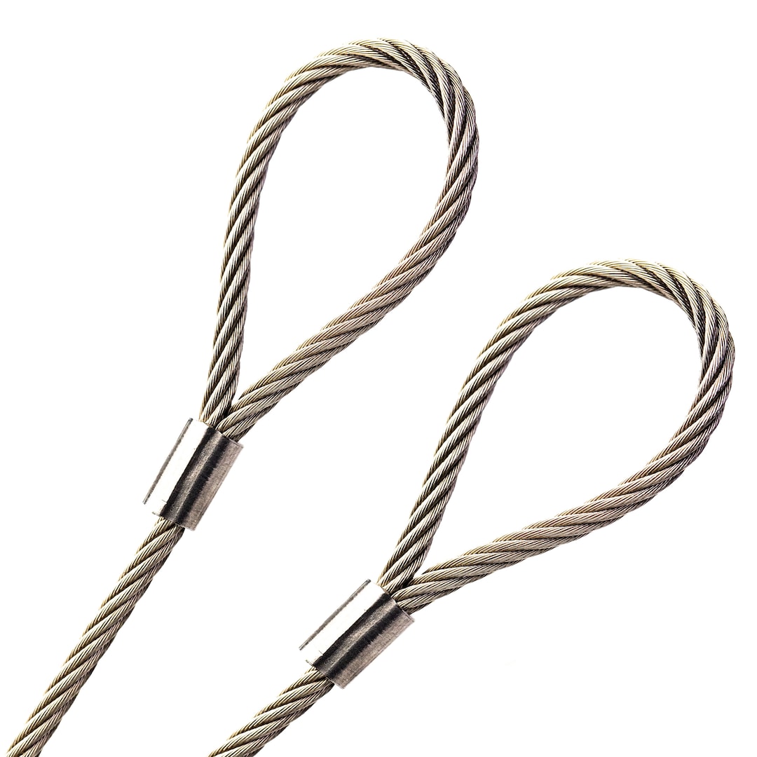 1/8 Stainless Steel 304 Braided Wire Rope CLEAR COATED to 3/16 Looped