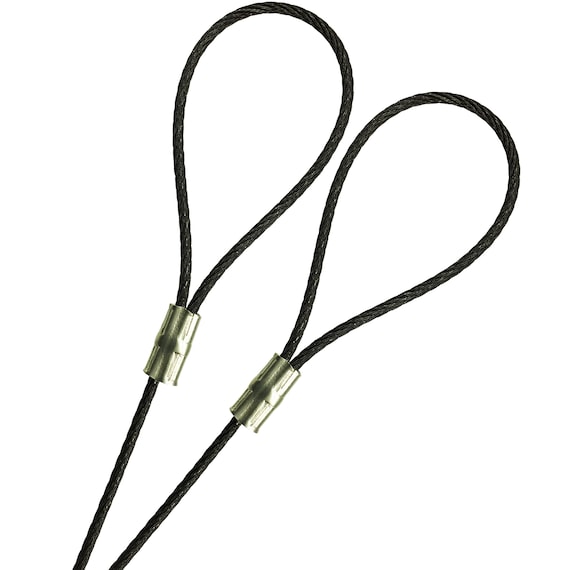 Black Powder Coated Galvanized Wire Rope – 1/16 Inch, 7x7 Strand, 100 Ft Coil