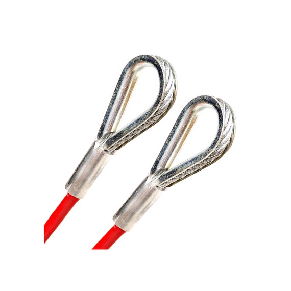 3/16" Galvanized Steel Cable Kit - 10ft Aircraft Cable With Clamps And Thimbles