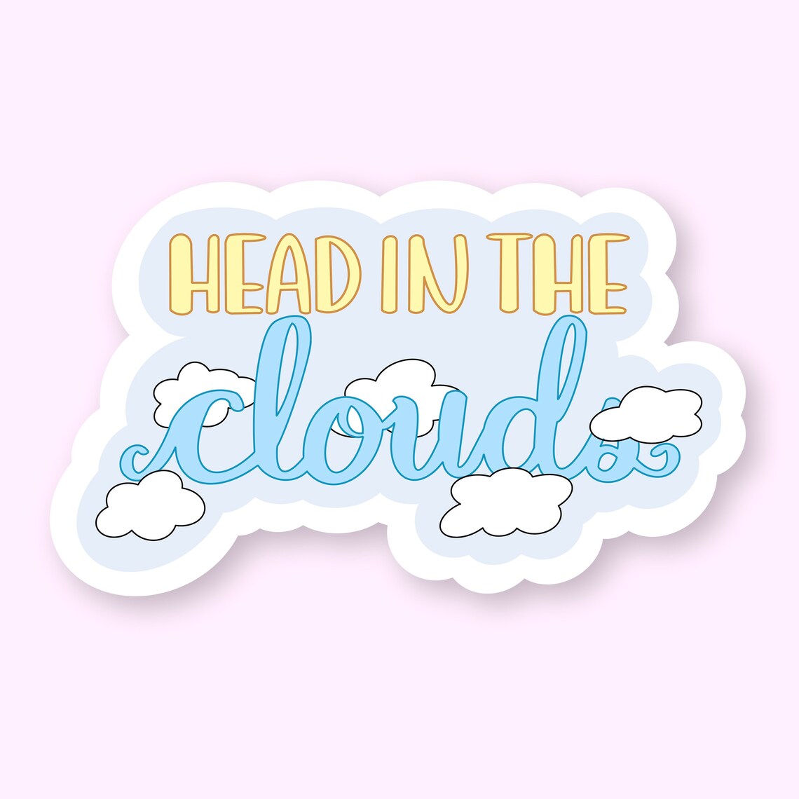 Head in the Clouds Sticker Etsy UK
