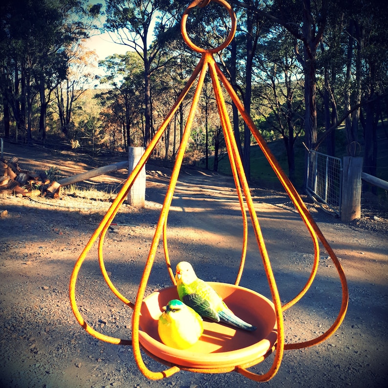 Classic Metal Bird Feeder Rustic Steel Bird Feeder Rustic Etsy