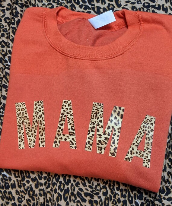 mama jumper leopard print
