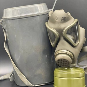 NBC Gas Mask German Drager Military & Police Sealed Unused Filter w/Canister