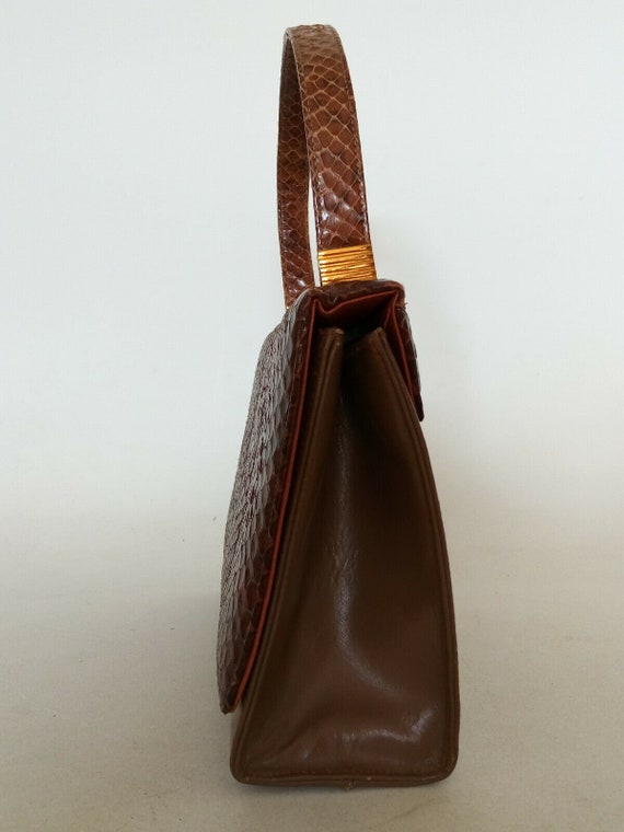 Vintage Canadian Brown Shoes Shop " Coret Handbag… - image 4