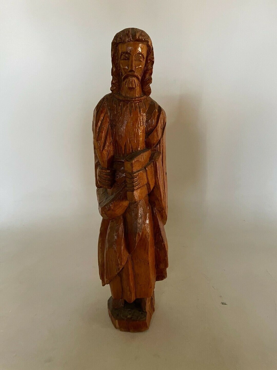 Hand Carved Wooden Jesus Statue 21 Inches Tall Etsy