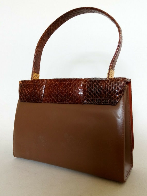 Vintage Canadian Brown Shoes Shop " Coret Handbag… - image 3