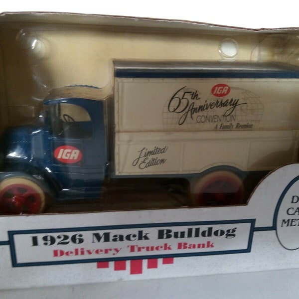 1926 Mack Bulldog Delivery Truck Bank Die-Cast Metal/ Rubber Tires MPN#9212