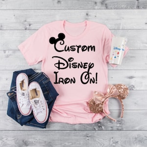 Custom Disney Shirt, Custom Disney Iron on, iron on logo, Matching family shirts, Group,Disney world, disneyland, custom disney decal,trendy