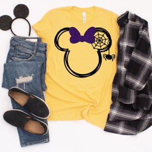Mickey spiderweb, minnie spiderweb, iron on, Halloween, disney halloween, mickey iron on, disneyland shirt, disney world shirt,heat transfer