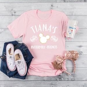 Tiana&#39;s place, buttermilk beignets, iron on, Disneyland shirt, Disney World shirt, heat transfer vinyl, princess and the frog
