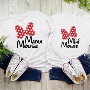 Mama mouse, mini mouse, mickey iron on, disney iron on, family iron on, HTV, group disney, family disney, vinyl, custom iron on disney world