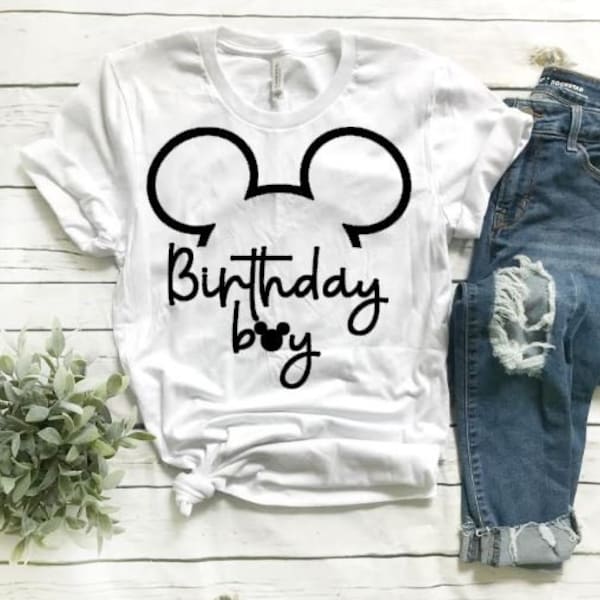 Mickey Birthday Boy, Minnie Birthday Girl, Disney Birthday, minnie birthday iron on,mickey birthday iron on,birthday iron on,disney birthday