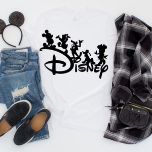 Disney, Iron on, Heat transfer, Mickey, Minnie, Pluto, Goofy, Daisy, Donald, disney characters, group shirt, vacation, disneyland, decal