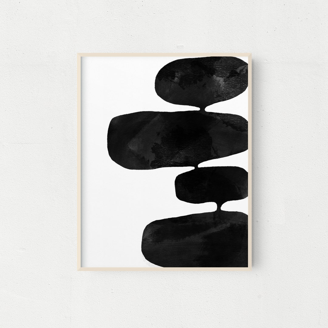 Minimalist Black and White Abstract Art Print (digital Download) - Etsy