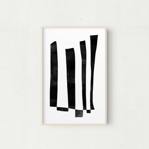 Minimalist Black and White Lines Art Print (Digital Download)