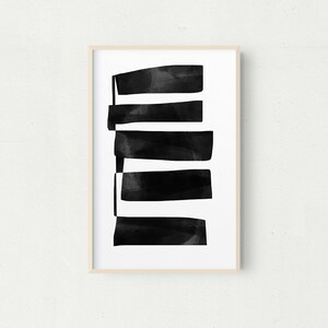 Minimalist Black and White Abstract Art Print (Digital Download)