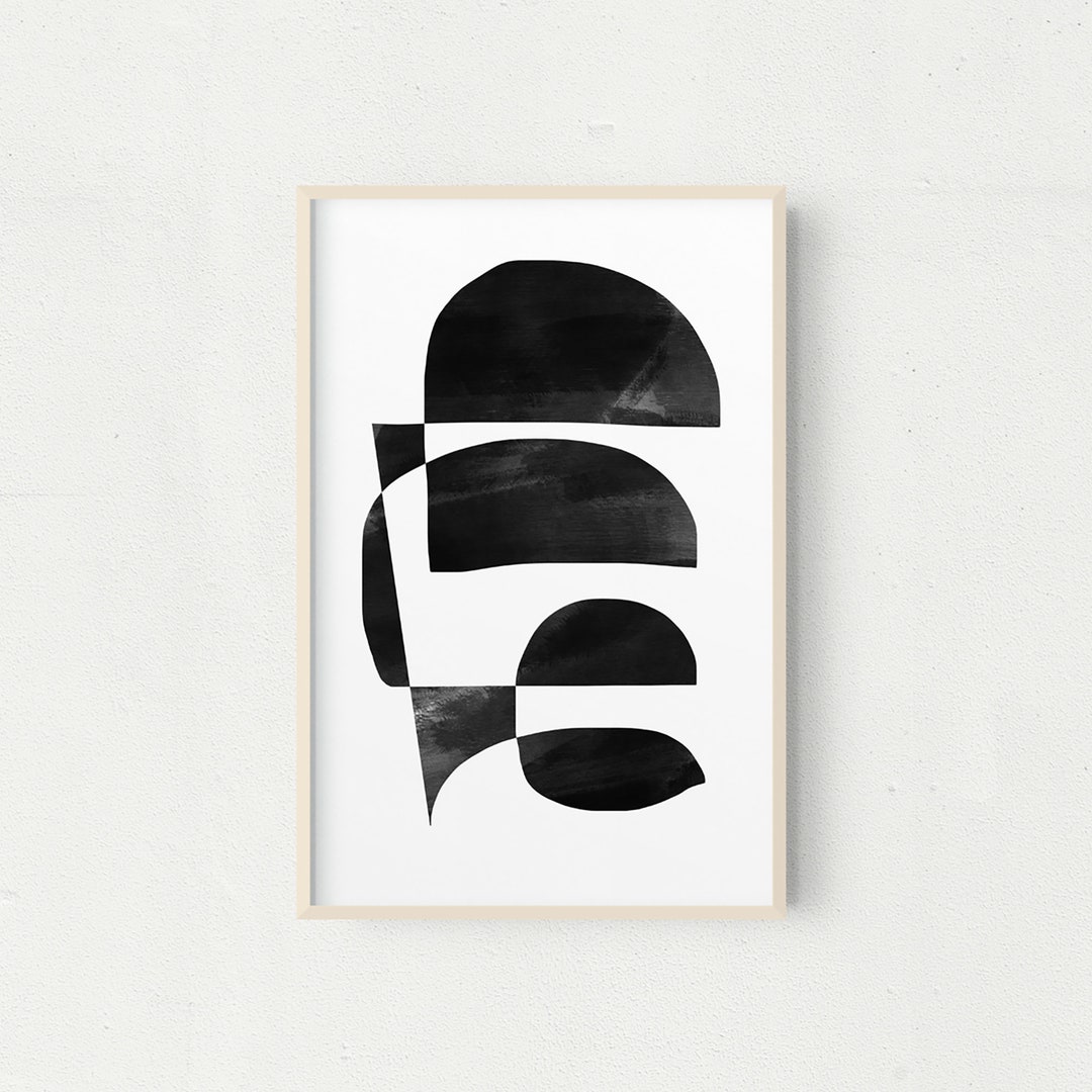 Minimalist Black and White Abstract Art Print (digital Download) - Etsy