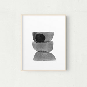 Abstract Cups 3 ,  Minimalist Art Print, Printable Art, Minimalist Wall ArtDownloadable Black and White Abstract