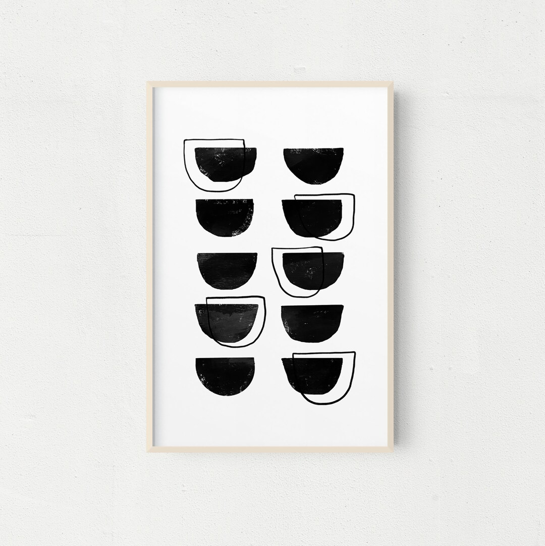 Black and White Abstract Printable Art Abstract Wall Art - Etsy