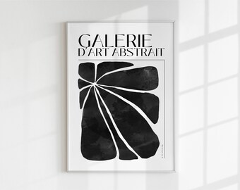 Black and White Abstract Art Print: Modern Wall Decor (Digital Download)