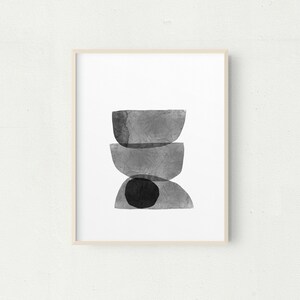Abstract Cups 1 ,  Minimalist Art Print, Printable Art, Minimalist Wall ArtDownloadable Black and White Abstract