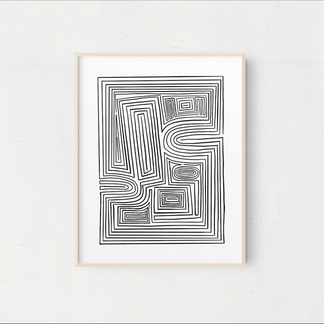 Black and White Abstract Printable Art, Abstract Wall Art , Abstract ...