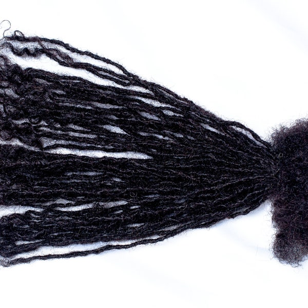 Anwi Textured human hair loc extensions in 10loc bundles in size 0.3cm lengths 4inches to 20inches