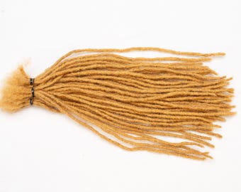 50 Strands of 0.4 , 0.6 cm Blonde Crochet 4c Human Hair Dreadlock Extensions