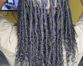 50 strand of 0.4cm-0.5cm Anwi Curly tips 4a/4b Human hair Dreadlock extensions