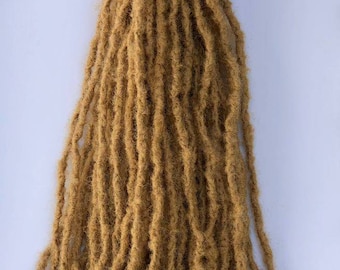 100 Strands of 0.4 & 0.5cm Blonde Anwi Textured 4c Human hair Dreadlock extensions