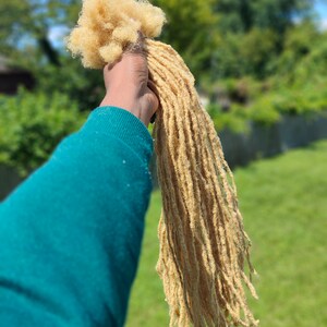 50 Blonde Anwi Textured human hair loc extensions made from 100 % human hair in  size 0.3cm