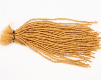 100 Strands of 0.4cm 0.6cm Blonde 4c Human Hair Crochet Dreadlock Extensions