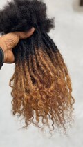 65 Strands of Anwi curly Human hair Dreadlock extensions in sizes 0.4cm-0.5cm product logo