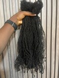 50 strands of 0.15cm Anwi textured Minilocs 100% 4c human hair, mimics sisterlocs product logo