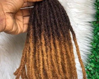 100 Honey tips 100% human hair dreadlock extensions in sizes small and xsmall, 100 loc bundle