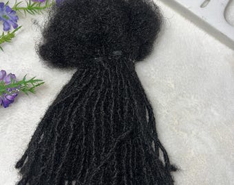 10, 50 & 100 strands of 0.25cm Anwi Textured 4c Human hair Dreadlock extensions
